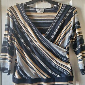 AGB multi-color striped top